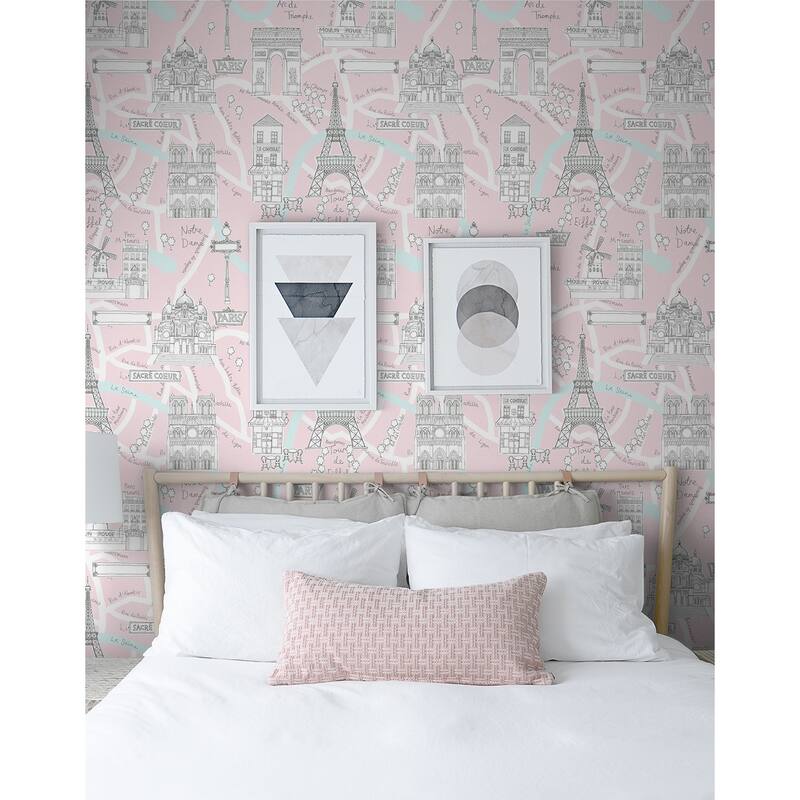 NextWall Paris Scene Peel and Stick Wallpaper