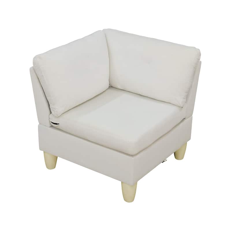 Beige Massa Flannel 4-Piece Couch Living Room Sofa Set