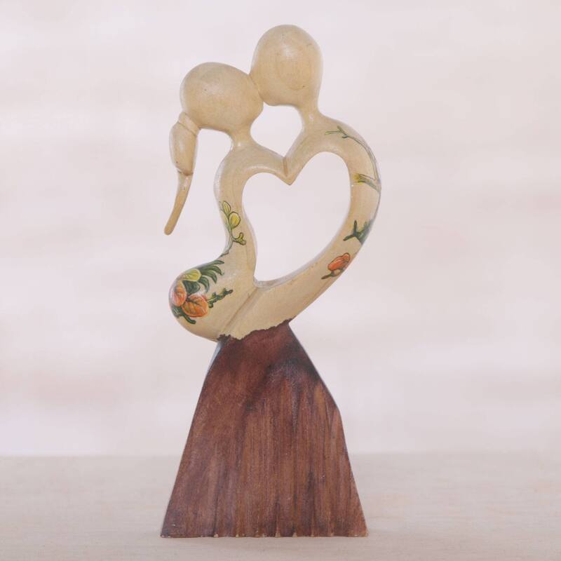 Novica Handmade Loving Dance Wood Statuette