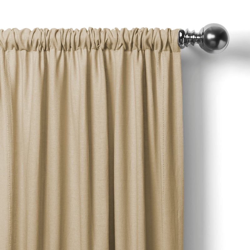 Elrene Cameron Linen Kitchen Curtain Window Valance - 60" w x 15" l - 60" w x 15" l