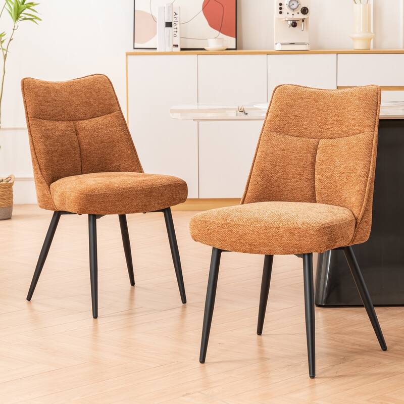 Dining Chairs Set of 2, Soft Cushioned Kitchen Chairs - Caramel