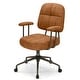 preview thumbnail 9 of 21, Leathaire Upholstered Task Home Office Chair with Cushioned Back-Beige