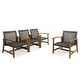 preview thumbnail 5 of 17, Hampton Outdoor Club Chair (Set of 4) by Christopher Knight Home