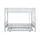 preview thumbnail 11 of 14, Industrial Modern Full XL over Queen Metal Bunk Bed with Trundle, Save Space or Split Into 2 Beds, Crafted For Safety, Silver