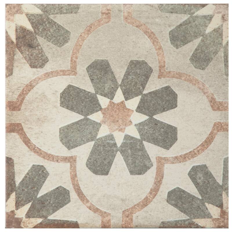 Merola Tile D'Anticatto Decor Florence 8-3/4" x 8-3/4" Porcelain Floor and Wall Tile