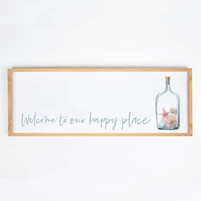 Welcome To Our Happy Place Framed Art