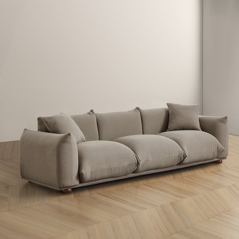 Arten Mid-Century Modern Luxury Boucle/Velvet Couch