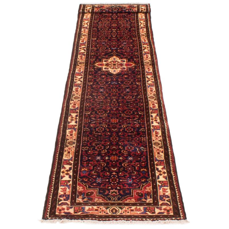 ECARPETGALLERY Hand-knotted Andelz Navy Wool Rug - 2'10 x 13'0