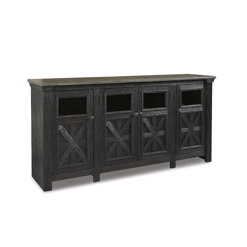 Tyler Creek Casual Extra Large TV Stand Black/Gray