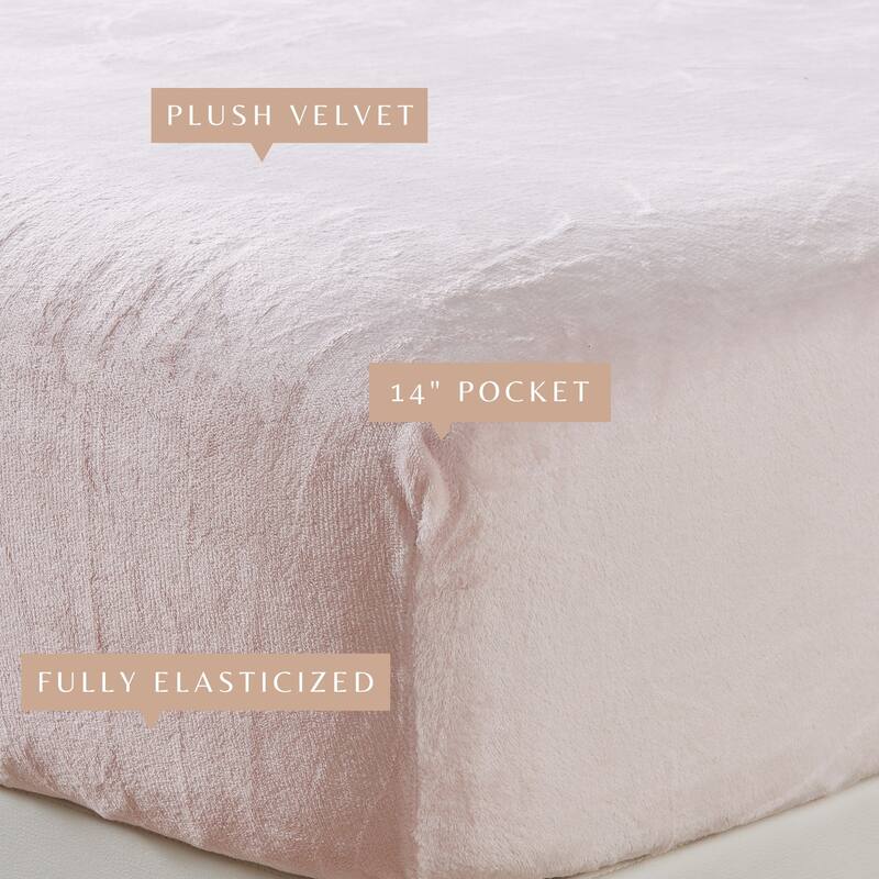 Linery & Co. Soft & Plush Velvet Single Fitted Sheet