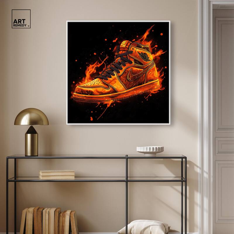 Jumpman on Fire I Canvas by Art Remedy