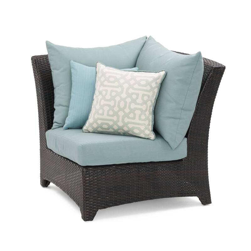 Deco 4 Piece Sunbrella Outdoor Patio Sectional & Table