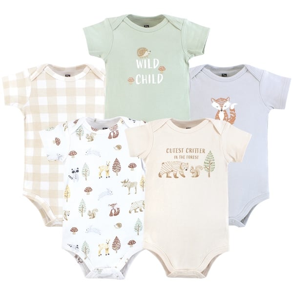 slide 1 of 1, Hudson Baby Infant Boy Cotton Bodysuits, Cutest Critter 0-3 Months - Cutest Critter