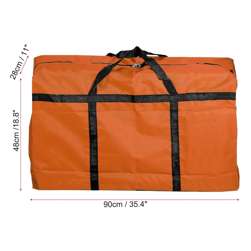 Storage Tote with Zippers 125L Capacity Moving Tote Bags for Clothes, Orange