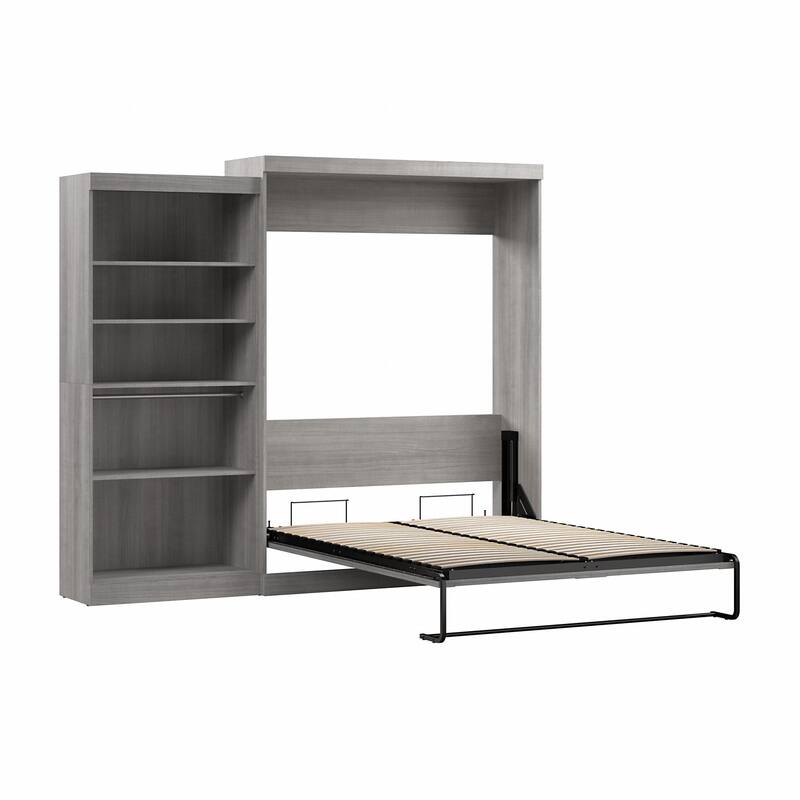 Pur Queen Murphy Bed with Closet Organizer (101W) by Bestar