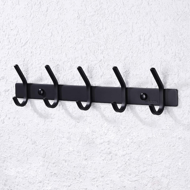 Bathroom Robe and Towel Hook Rack with 5 Hooks