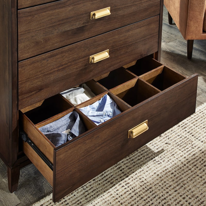 Khourush 36" Wide 5 - Drawer Campaign Chest by iNSPIRE Q Modern