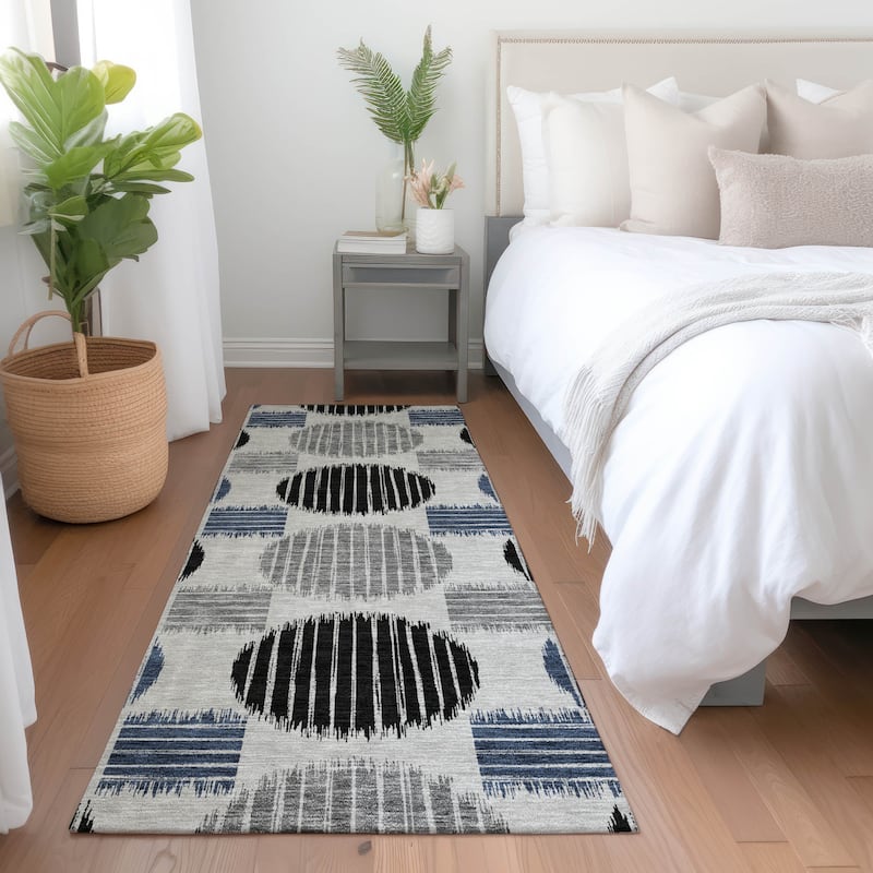 Premium Washable Super Soft Modern Pop Mayfield Rug - Gray - 2'3" x 7'6"