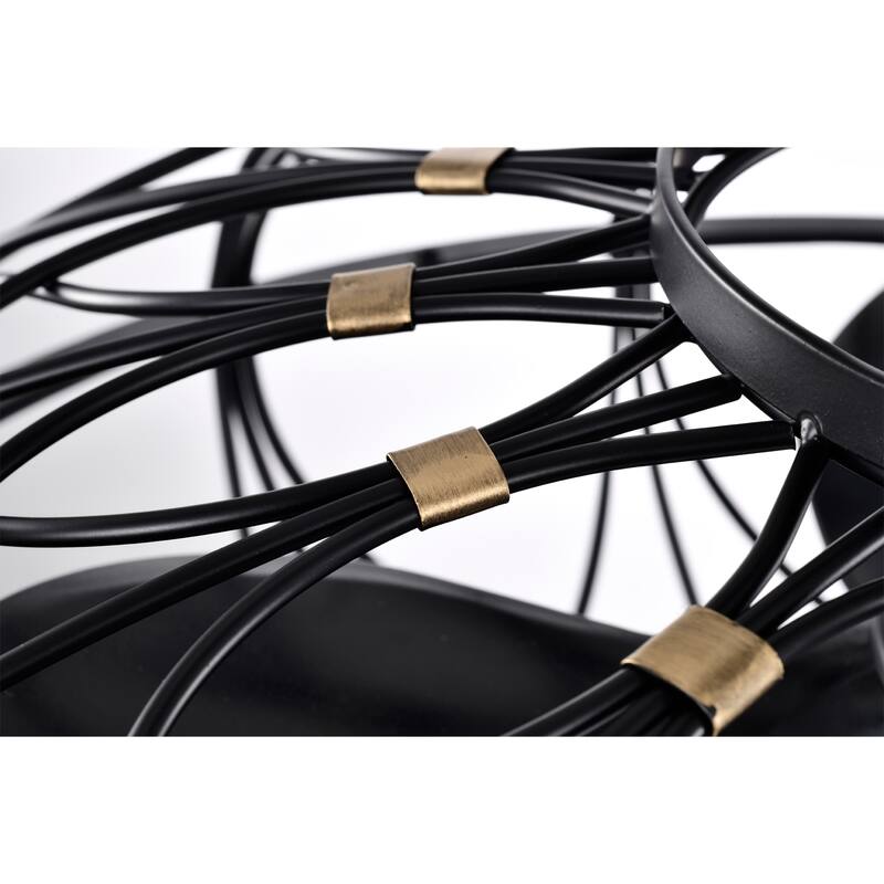 Melton 26 Inch Clean Line Matte Black Fandelier with Remote