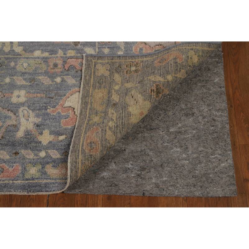 Hand Knotted Oriental 100% Wool Carpet Transitional All-Over Navy Blue & Blues Oushak Area Rug - 10' 3'' X 8' 0''
