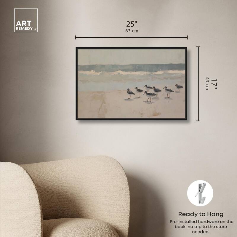 Seagulls at the Beach II Canvas by Art Remedy