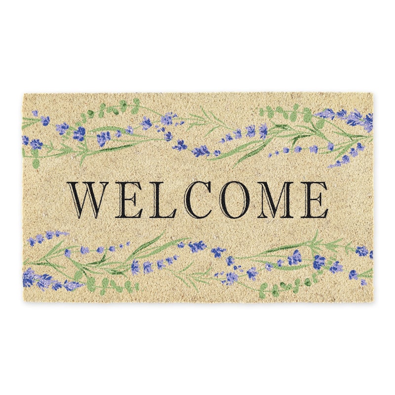 Folk Butterfly Welcome Doormat 17x29