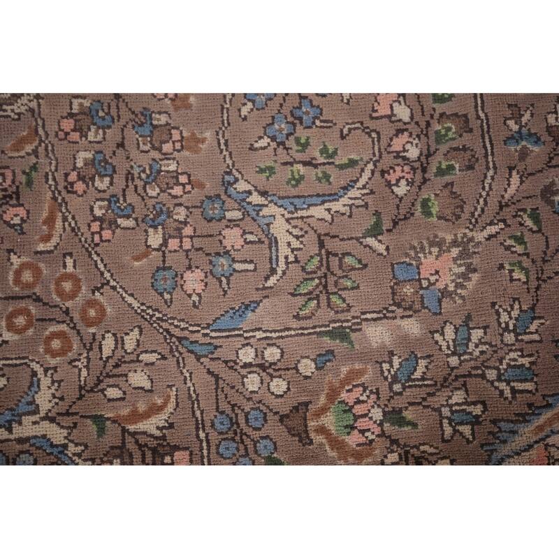 Oriental Tabriz Persian Vintage Area Rug Hand-Knotted Wool Carpet - 8'7"x 11'5"
