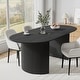 preview thumbnail 18 of 40, 67" Nordic Style Oval Dining Table - for 6 People Black - 79*33