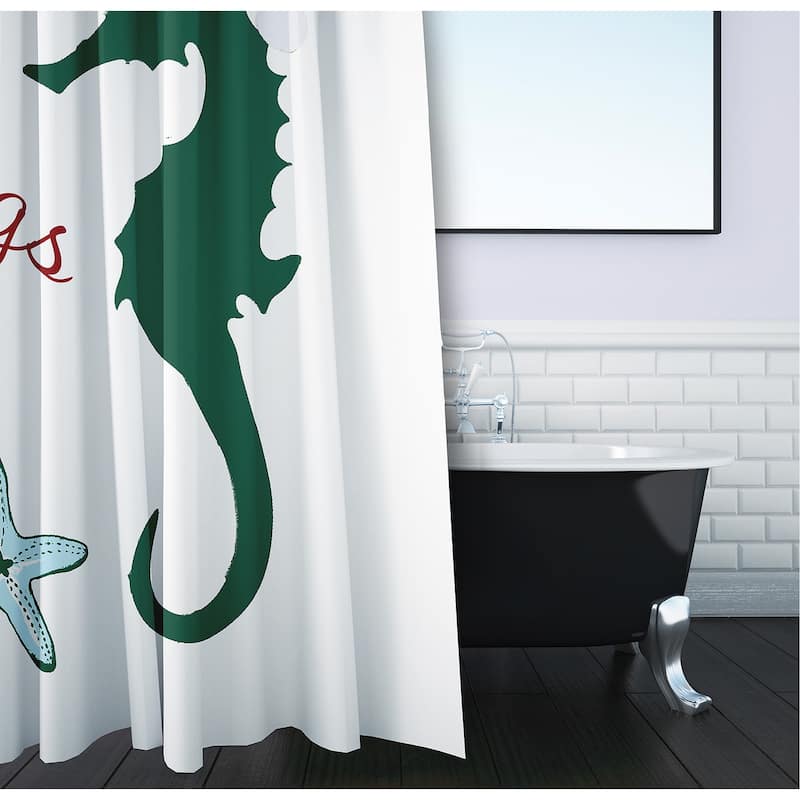 Seas and Greetings Shower Curtain