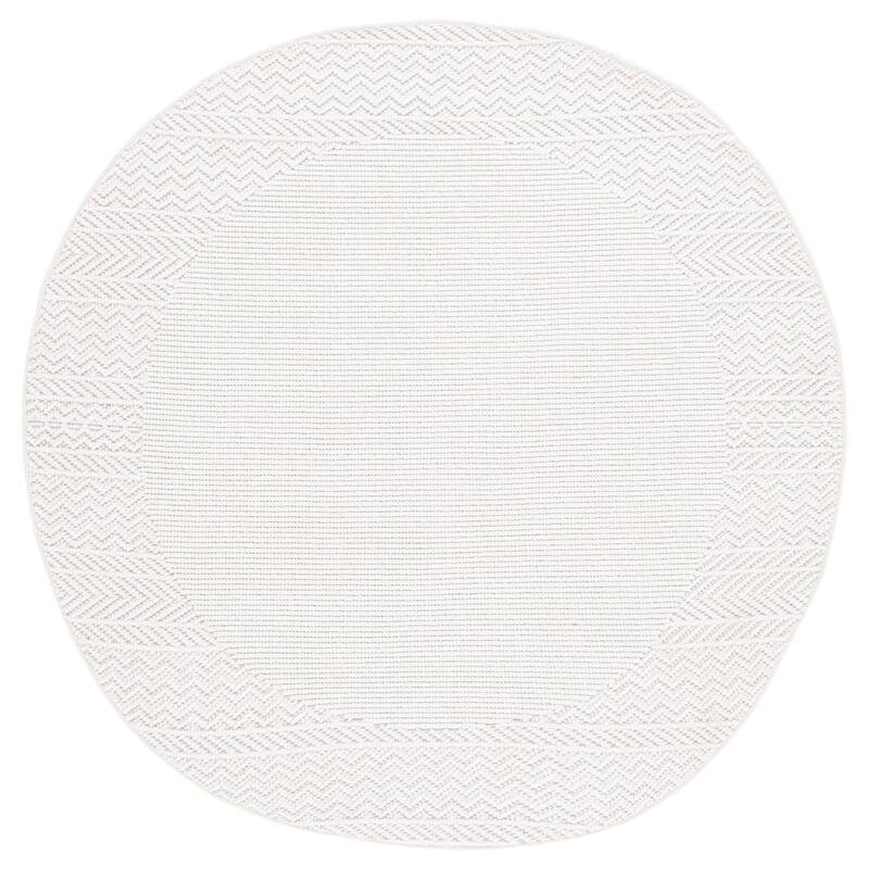 SAFAVIEH Camden Gioula Rustic Rug - 5'3" Round - Ivory