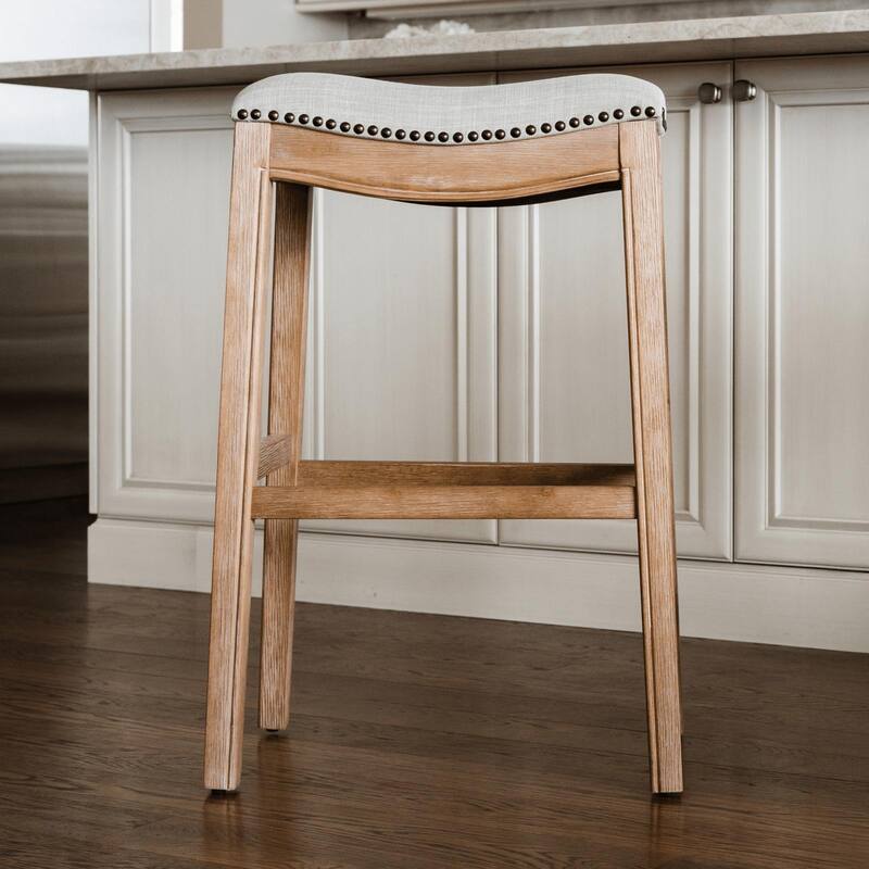 Maven Lane Adrien Saddle Kitchen Stool