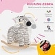 preview thumbnail 3 of 7, Qaba Kids Rocking Horse, Zebra Shaped Ride on Horse with Realistic Sound