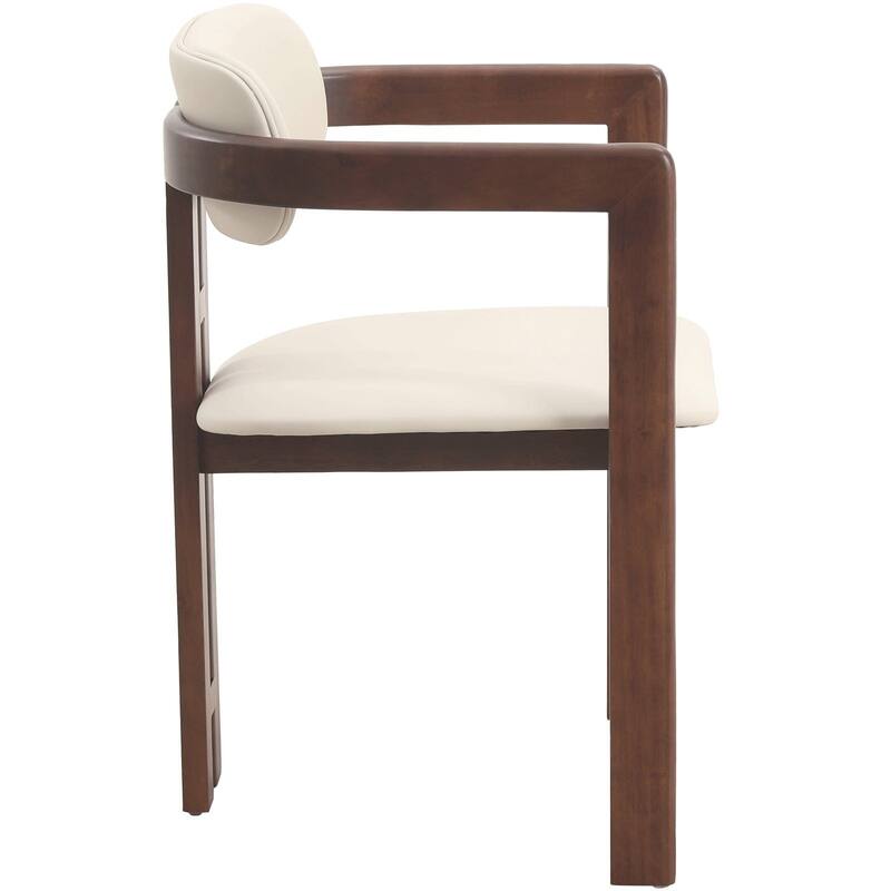 Velo Solid Wood Dining Chair Open Back Modern Accent Side Armchair