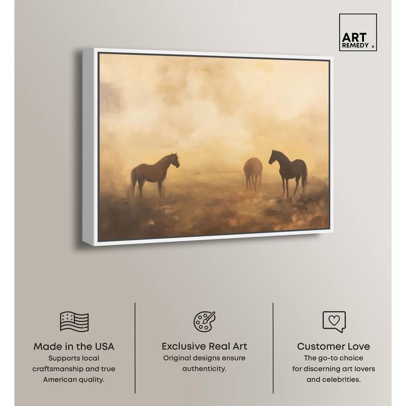 Equine Trio Canvas by Art Remedy
