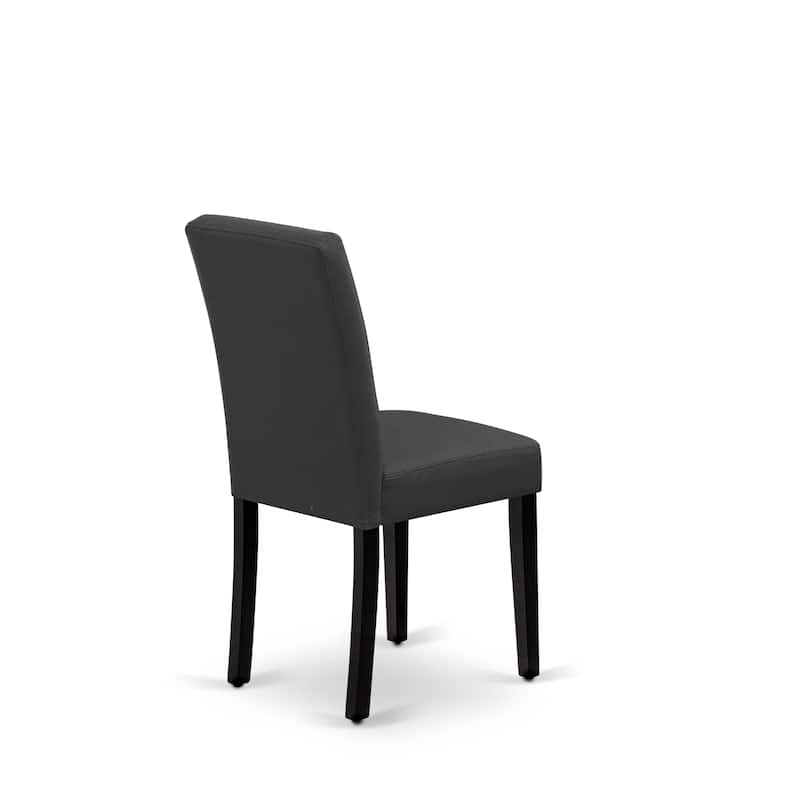 East West Furniture Dinette Set Contains a Rectangle Dining Table and Chairs, Black (Pieces Options)