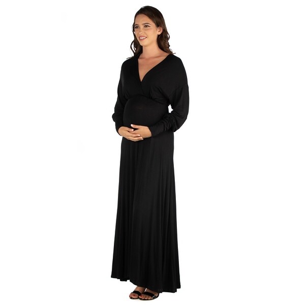 long sleeve maternity maxi