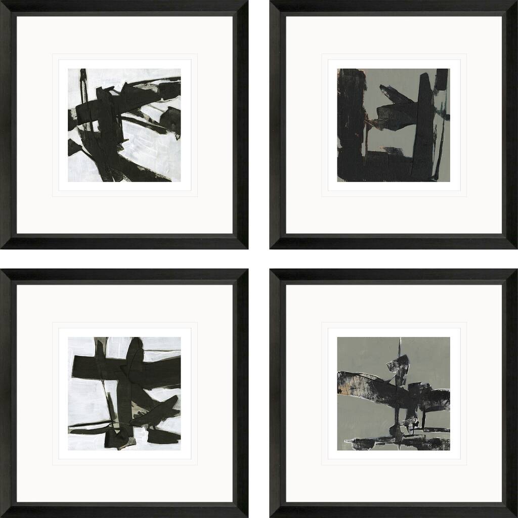 Ode an Kline I S/4 Framed Art Giclee Under Glass - Black
