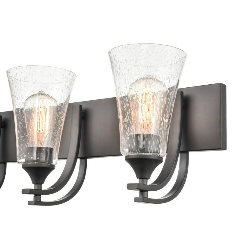Millennium Lighting Natalie 3 Light Bathroom Vanity Fixture with Clear Seeded Glass Shades