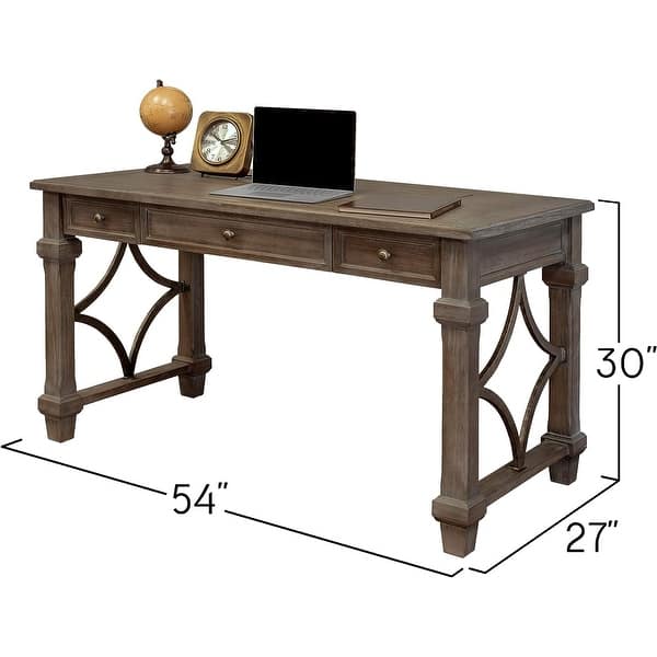 Carson Wood Writing Desk, Writing Table, Office Desk, Gray Bed Bath