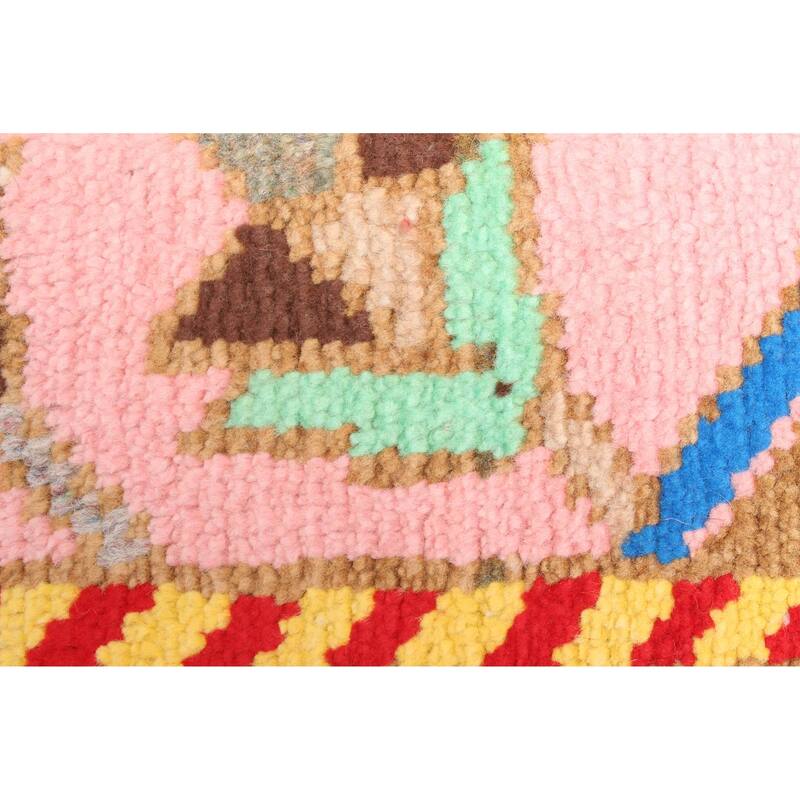 ECARPETGALLERY Hand-knotted Melis Vintage Pink Wool Rug - 4'6 x 6'8