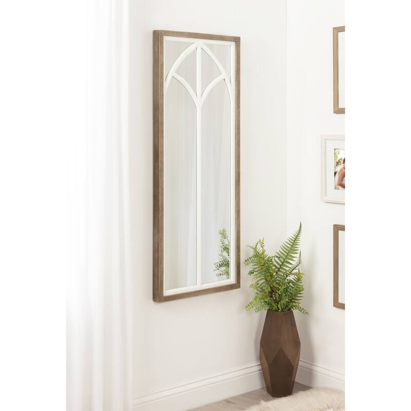 Kate and Laurel Gothard Windowpane Wall Mirror - 19x47