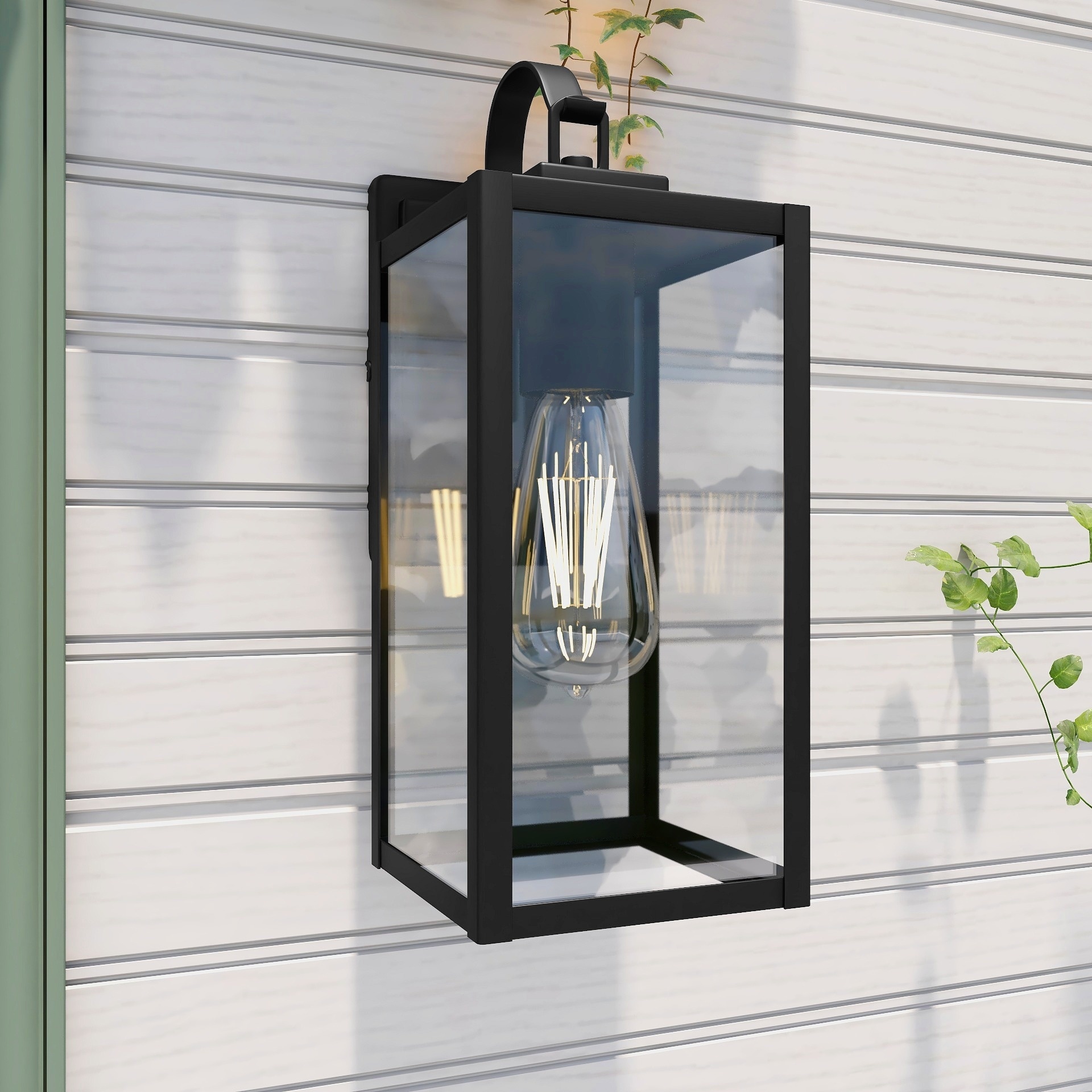Matte Black 1-Light Outdoor Wall Sconce