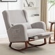 preview thumbnail 22 of 89, HOMYKA Teddy Nursery Rocking Chairs with Foot Rest Light Gray-TD