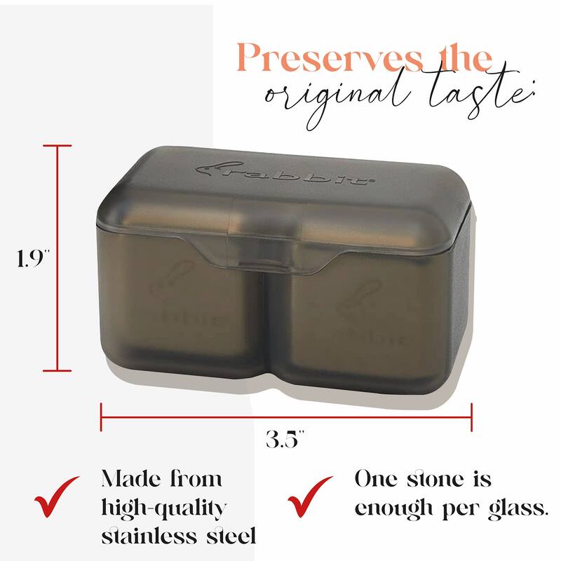 Rabbit Whiskey and Beverage Jumbo Chilling Stones Set