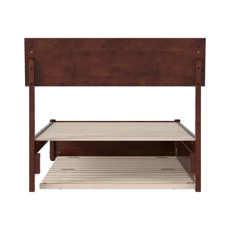 Norla Wood Platform Bed with Trundle