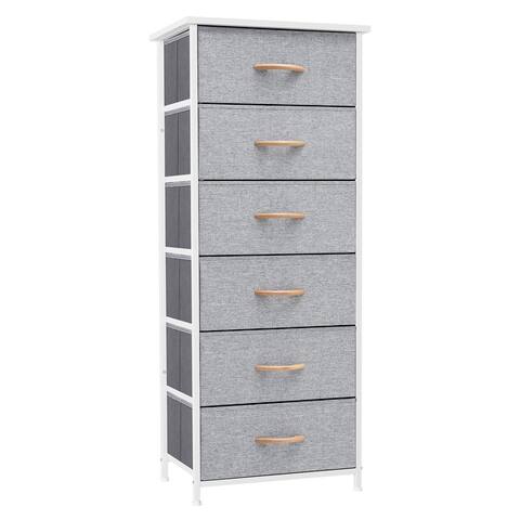 Crestlive Products Vertical Dresser Storage Tower with Wood Top