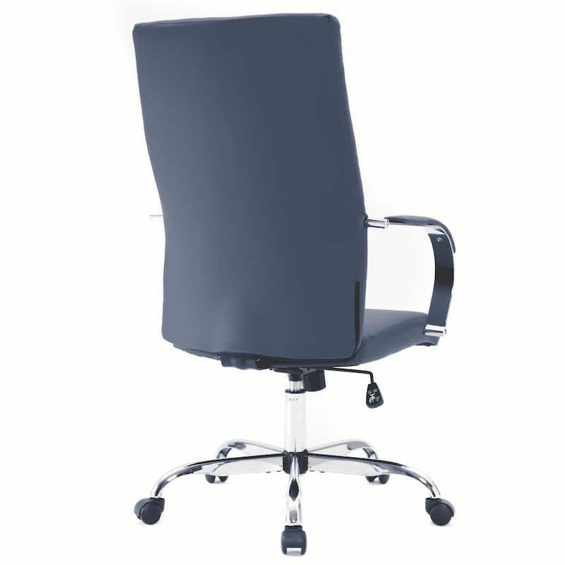 Sonora Ergonomic High Back Leather Office Chair with Lumbar Support, Adjustable Height, Tilt Lock, Chrome Frame & Swivel Casters