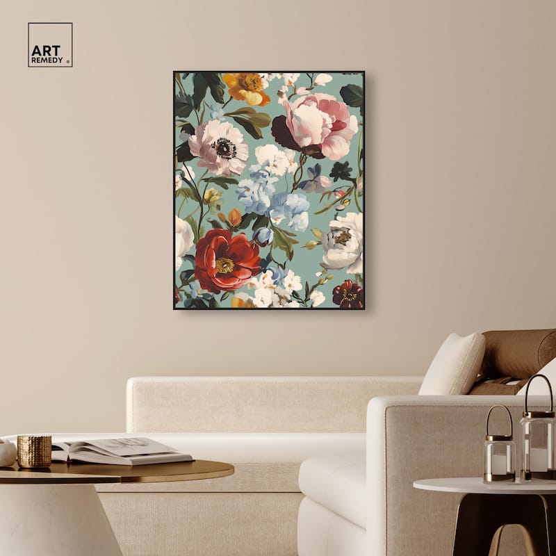 Floral Tapestry II Canvas by Art Remedy