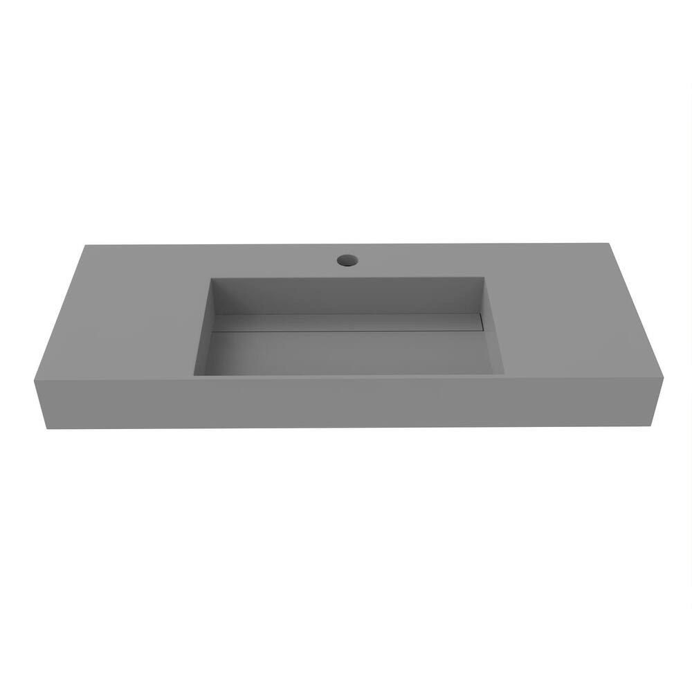 Juniper 48" Solid Surface Bathroom Vanity Top – Modern Bathroom Sink