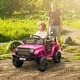 preview thumbnail 19 of 25, Qaba 12V Ride On Truck, Battery Powered Kids Electric Car with Spring Suspension, Remote, LED Headlights, Horn, USB Music Pink